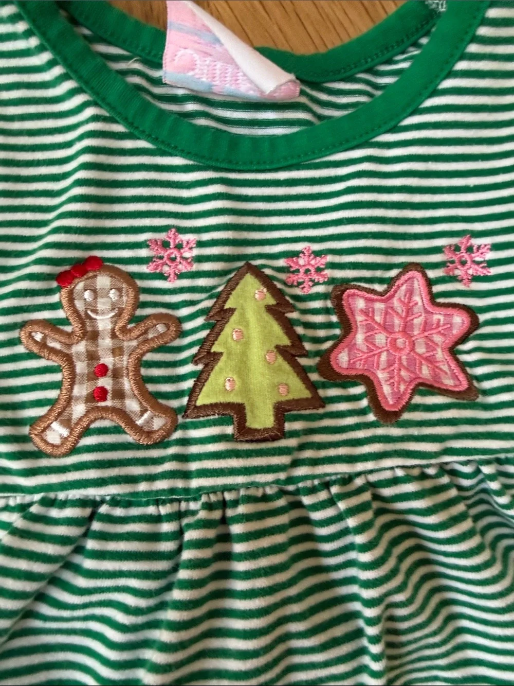 Green Striped Girls' Tunic and Leggings Matching Set
